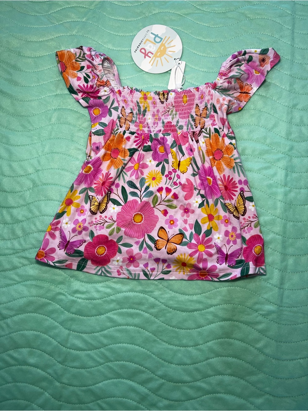 Little sleepies smocked shirt